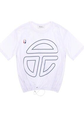 Telfar White Mesh Drawstring T Shirt / Jersey